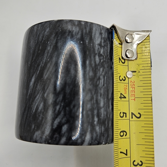 Black Stone Vintage Column Candleholders Lathe Spun - Picture 9 of 10